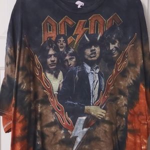 AC/DC vintage 3XL acid wash shirt